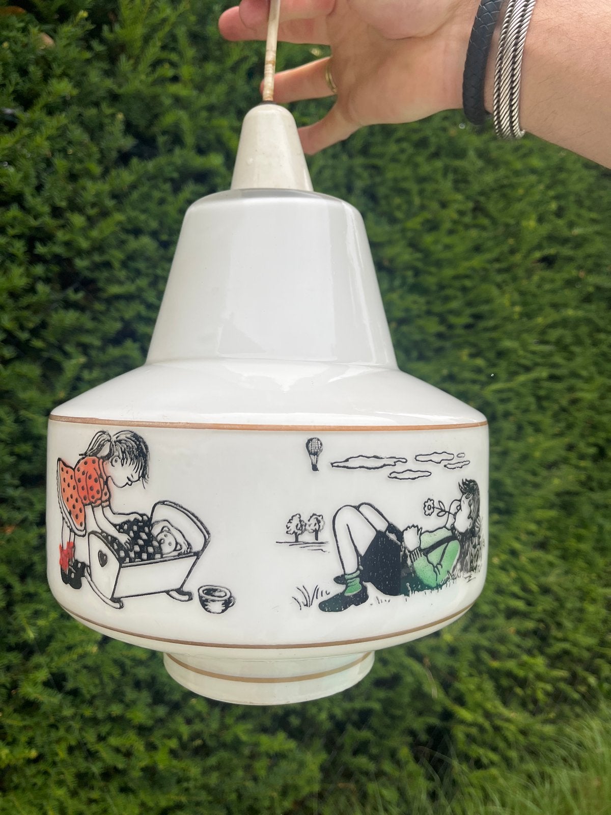 Vintage kinderlamp met illustraties, Huis en Inrichting, Kasten | Televisiemeubels, Minder dan 50 cm, Gebruikt, Ophalen of Verzenden
