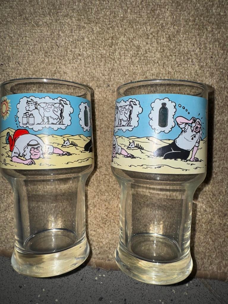 Suske en Wiske glazen - Set van 2, Verzamelen, Glas en Borrelglaasjes, Ophalen of Verzenden, Gebruikt, Frisdrankglas
