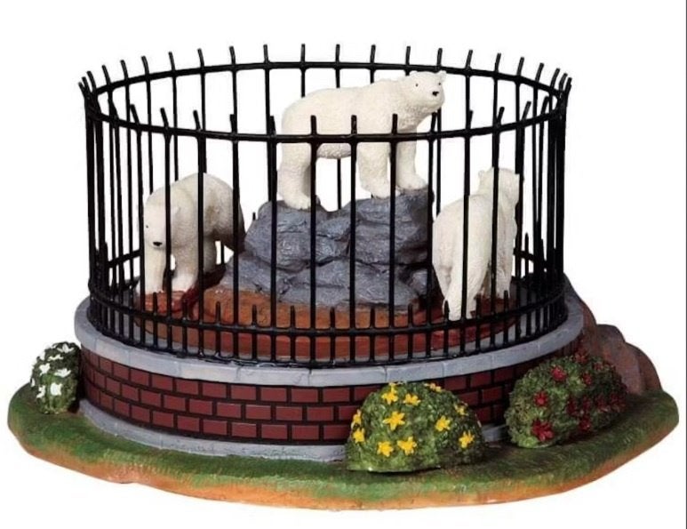 Lemax Polar Bear Cage, Verzenden, Zo goed als nieuw