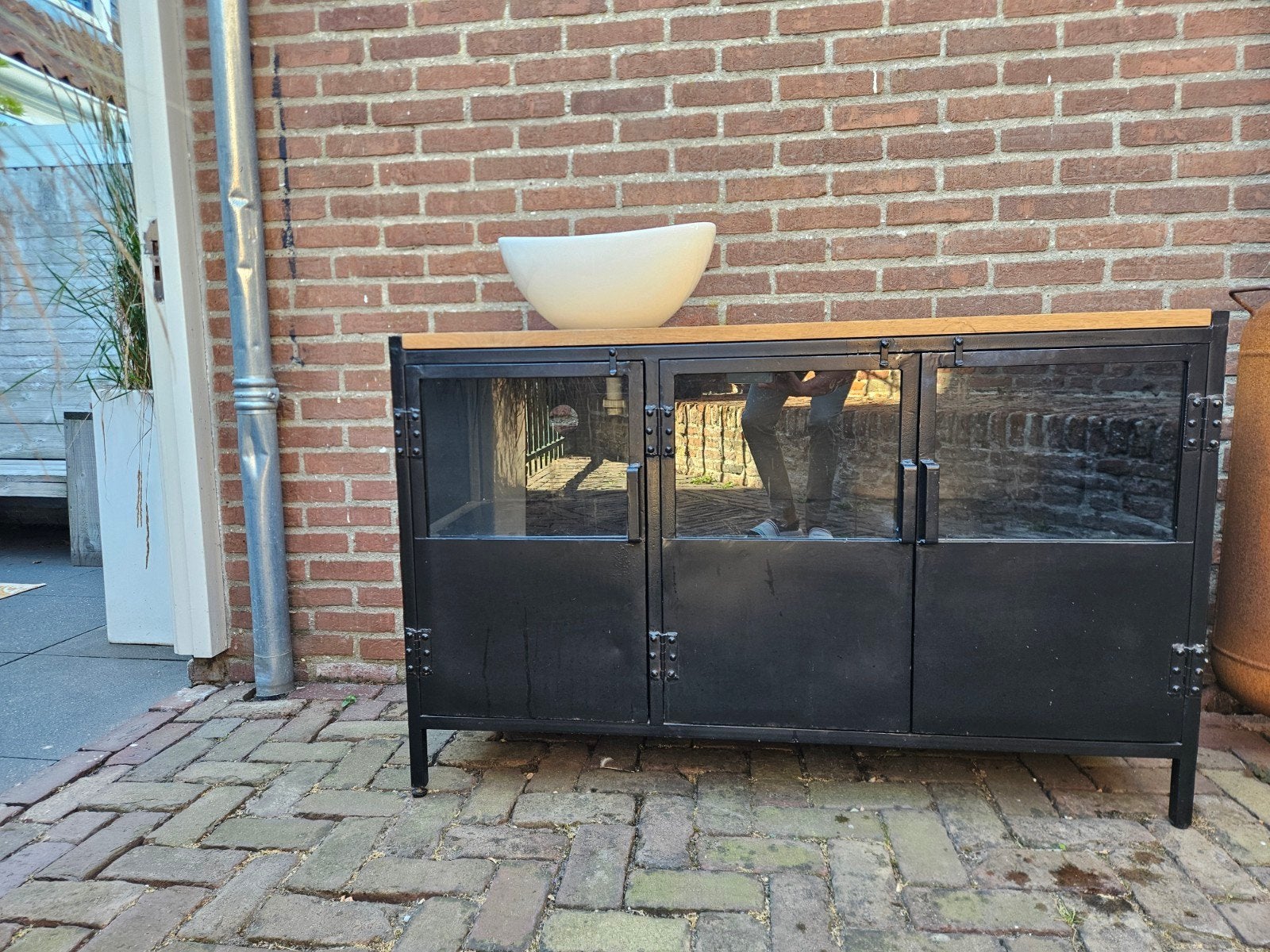 GIGA meubel stalen badmeubel/opbergkast/werkbank, Ophalen of Verzenden, Gebruikt, 25 tot 50 cm, Minder dan 100 cm