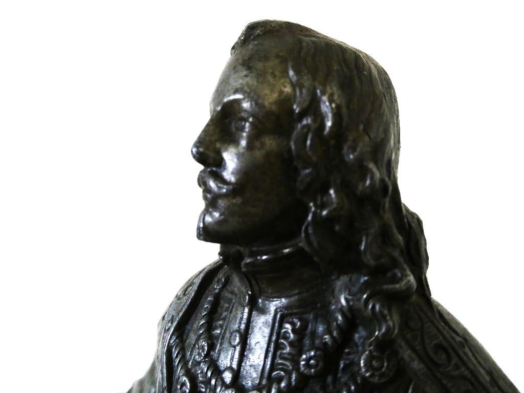 Spelter beeld van een schilder uit de 17e eeuw, Ophalen of Verzenden