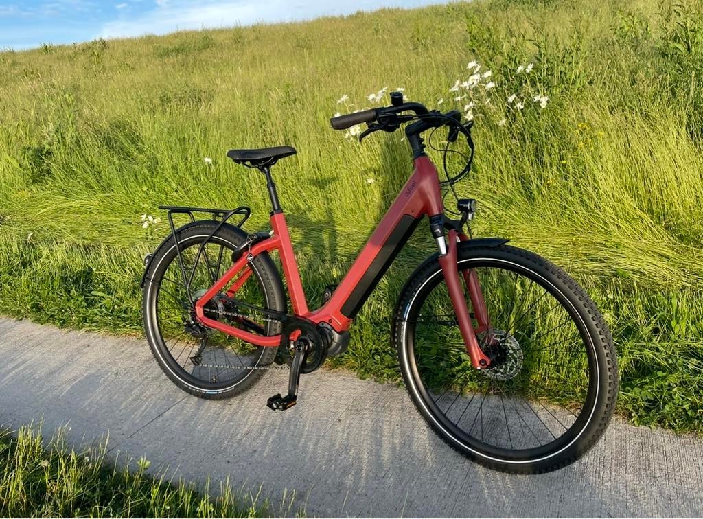 Prachtige O2 Feel dames ebike - rood, Ophalen, Zo goed als nieuw, 50 km per accu of meer, Overige merken