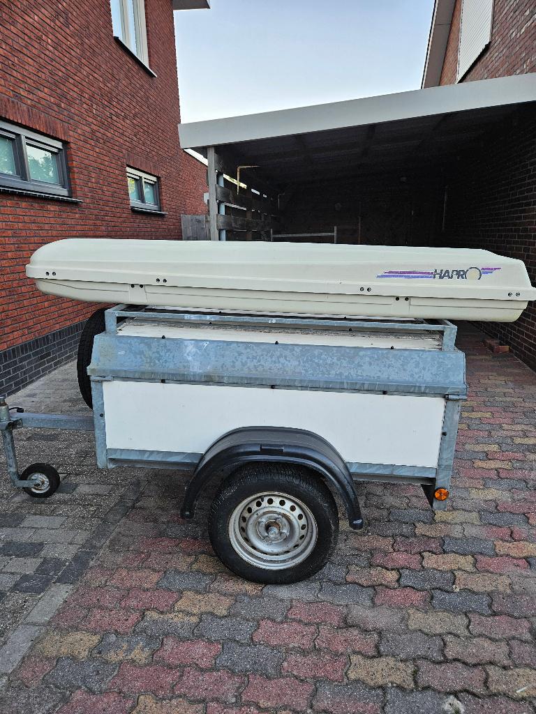 BAGAGEWAGEN MET DAKKOFFER, Auto diversen, Aanhangers en Bagagewagens, Ophalen, Gebruikt