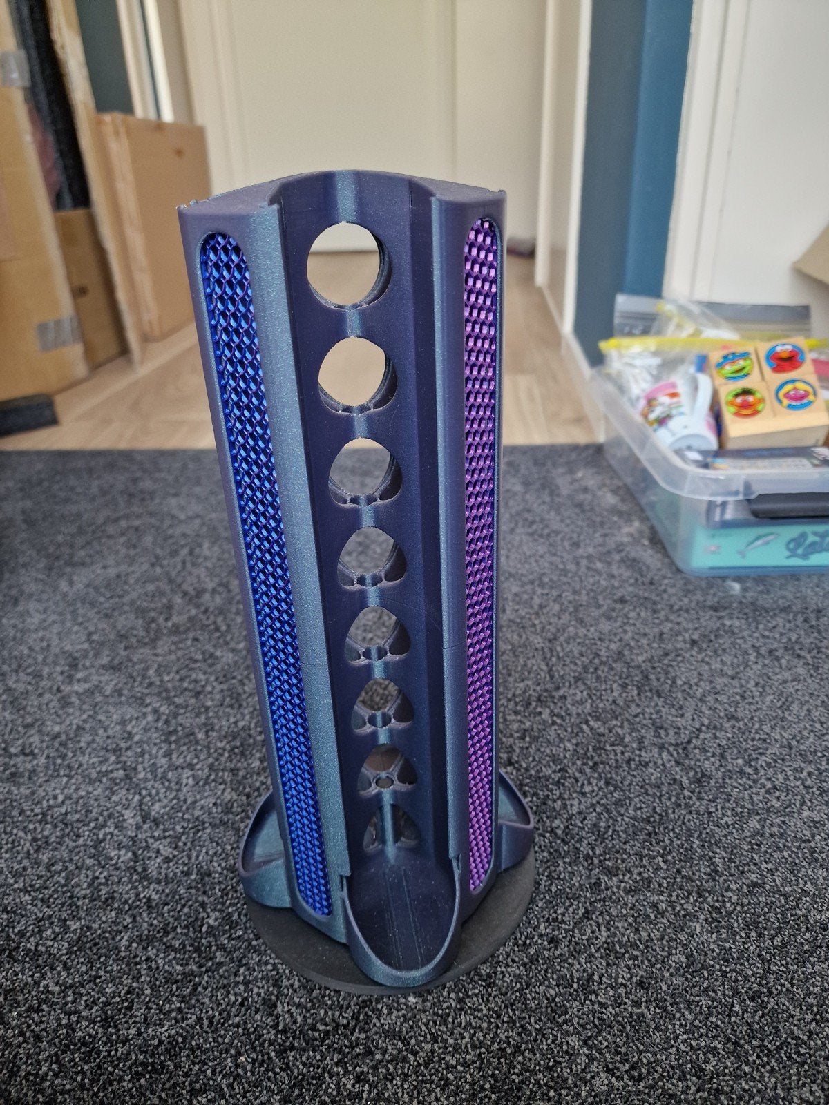 3D Geprinte Koffie Cup Houder - Duo Kleur Blauw/Paars, Ophalen of Verzenden, Zo goed als nieuw, Kunststof, Meerkleurig