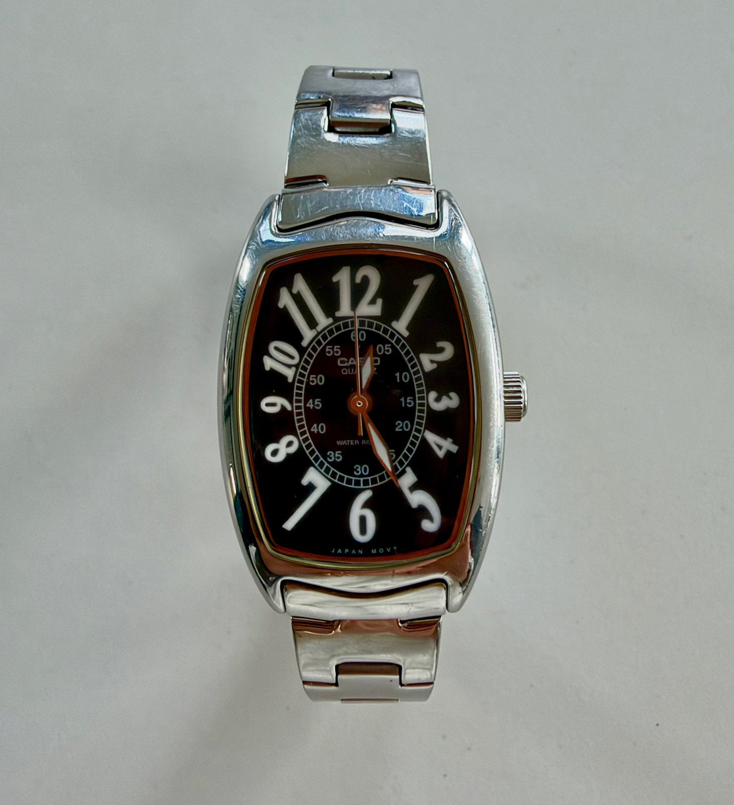 Vintage Casio dameshorloge, Werkend + nieuwe batterij, Overige merken, Staal, Staal, Polshorloge
