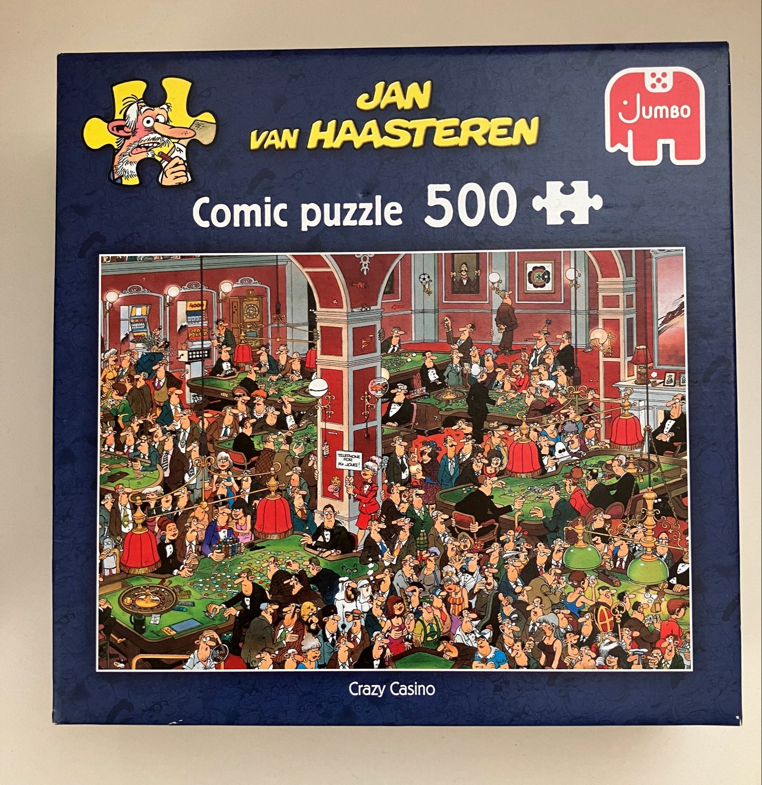 Jan van Haasteren Crazy Casino Comic Puzzel 500 stukjes, Hobby en Vrije tijd, Ophalen of Verzenden, 500 t/m 1500 stukjes, Nieuw