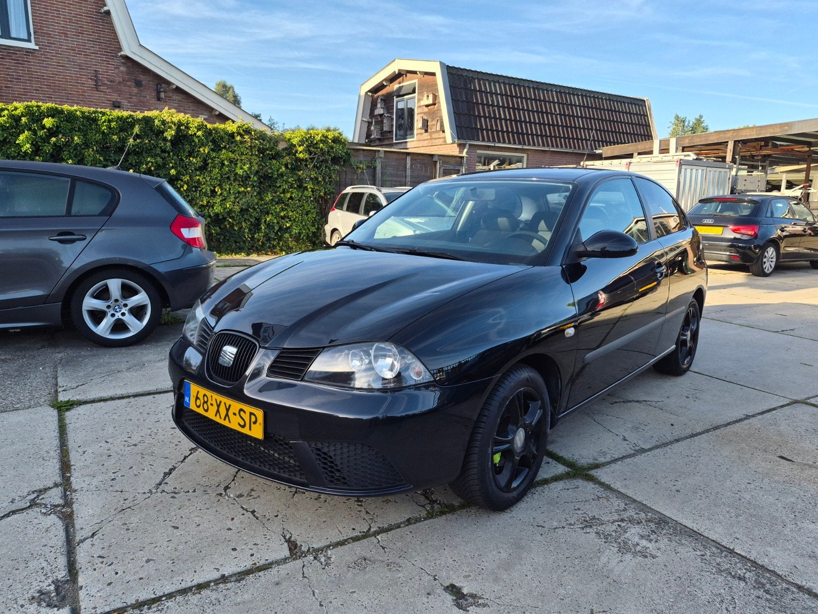 Seat Ibiza 1.4 16V 63KW 3DRS 2007 Zwart, Auto's, Voorwielaandrijving, 15 km/l, 40 €/maand, 4 cilinders