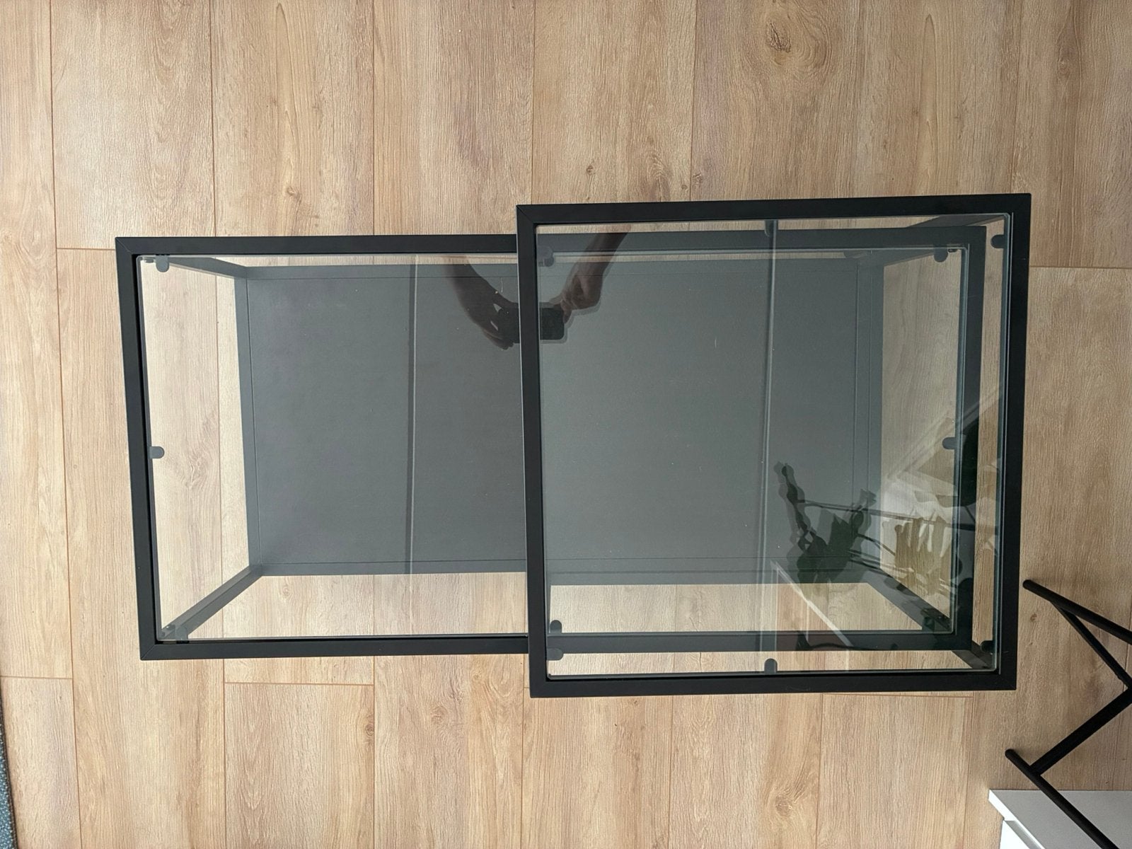 Side tafel, Huis en Inrichting, Tafels | Eettafels, Ophalen, Zo goed als nieuw, Vierkant, 50 tot 100 cm