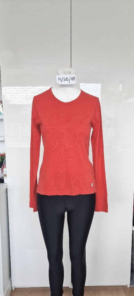 Gsus shirt maat M/38, Oranje, Ophalen of Verzenden, Zo goed als nieuw, Lange mouw