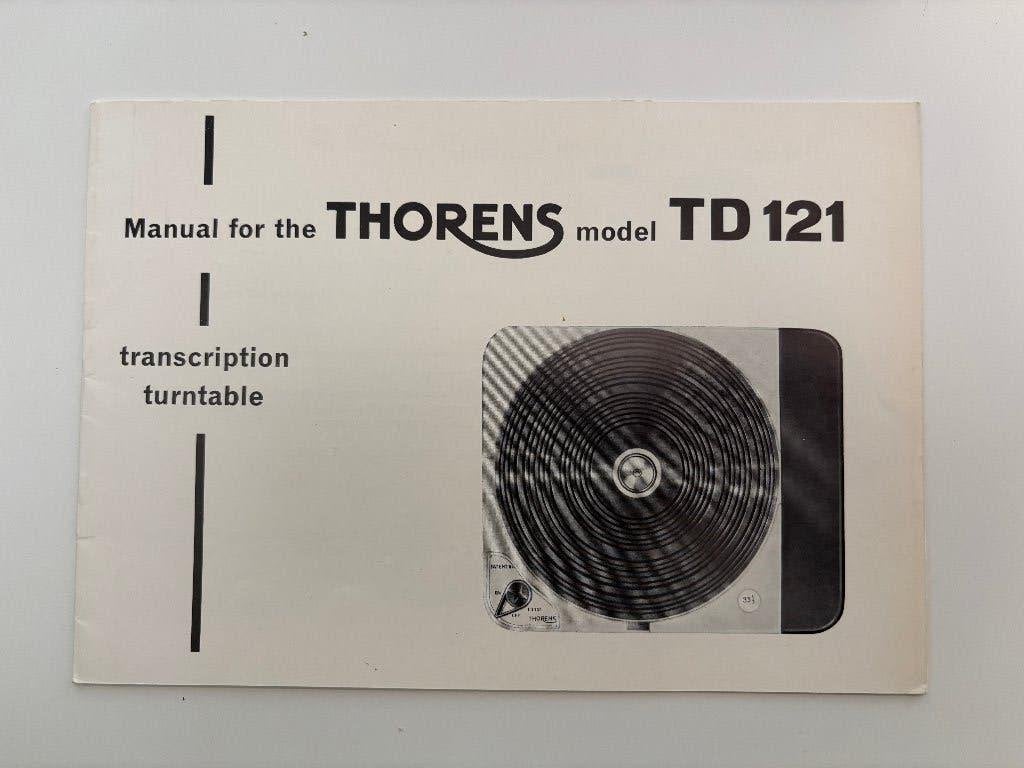THORENS TD-121 handleiding Origineel THORENS TD-124, Audio, Tv en Foto, Platenspelers, Verzenden, Gebruikt, Platenspeler-onderdeel
