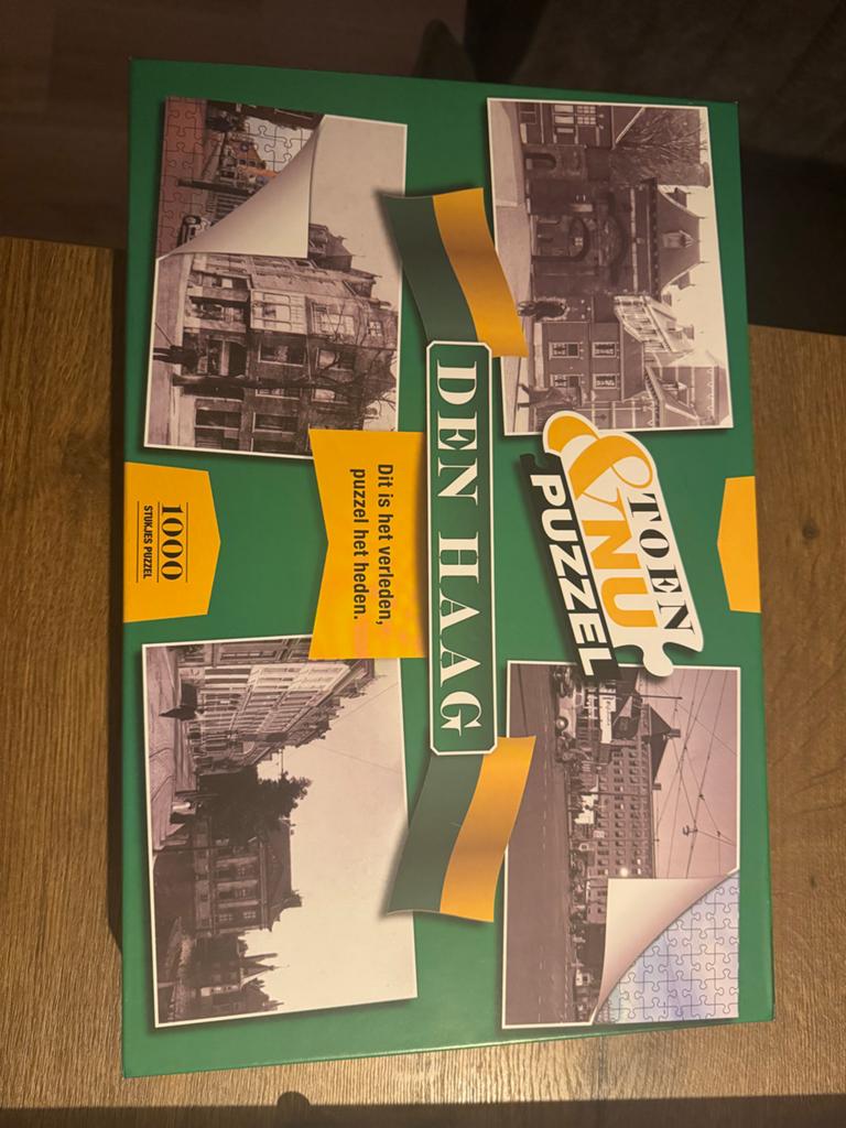 Toen & Nu Puzzel Den Haag - 1000 stukjes, Ophalen of Verzenden, 500 t/m 1500 stukjes, Zo goed als nieuw, Legpuzzel