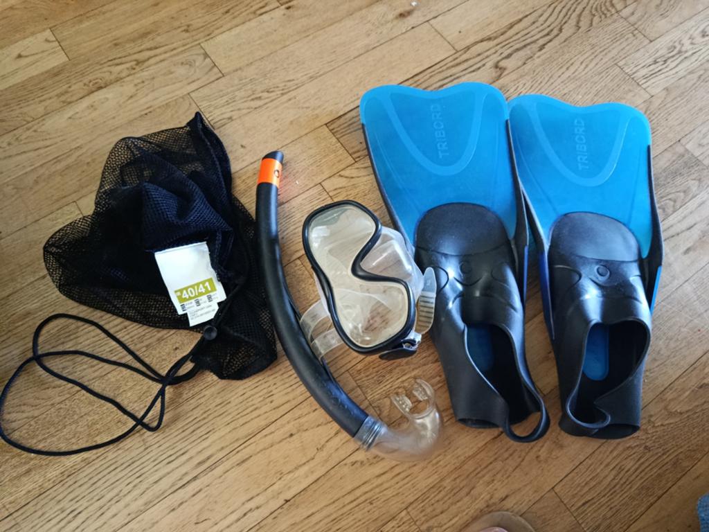 Snorkelset Decathlon (vinnen maat 40/41), Ophalen, Snorkelset