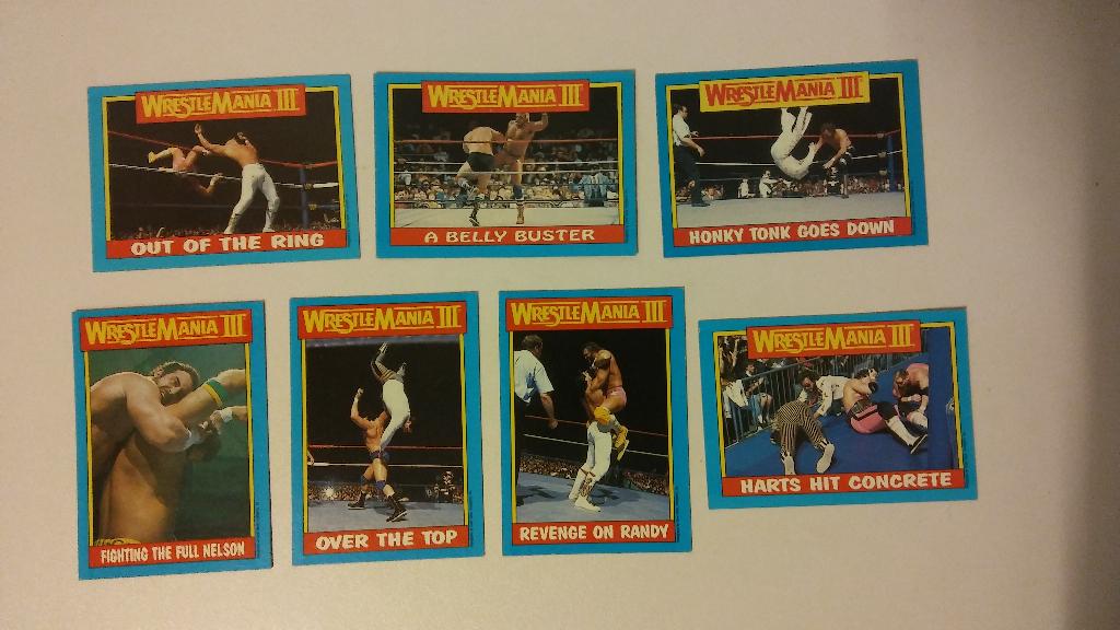 Worstelen wrestling WrestleMania 3 trading cards kaartjes, Ophalen of Verzenden, Gebruikt, Foto of Kaart