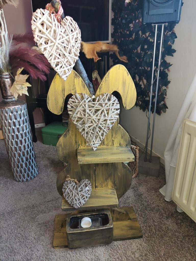 Mooie houten haas decoratie, Ophalen of Verzenden