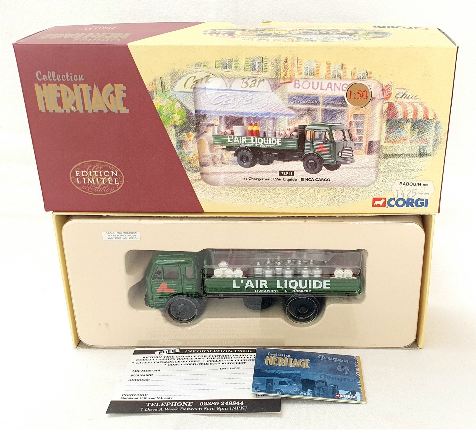 Corgi Toys Heritage 1:43 Simca Cargo Le'Air Liquide Truck MB, Ophalen of Verzenden, Nieuw, Bus of Vrachtwagen, Corgi
