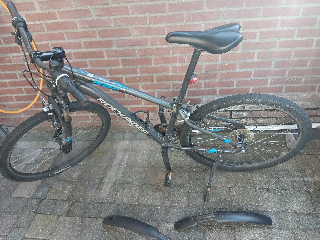 Mountainbike rock rider, Terugtraprem, Gebruikt, Heren, 53 tot 57 cm