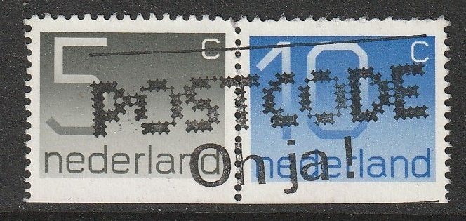 Nederland 1976 C139 Crouwel 5+10c-paar, Gest, Ophalen of Verzenden, Na 1940, Gestempeld