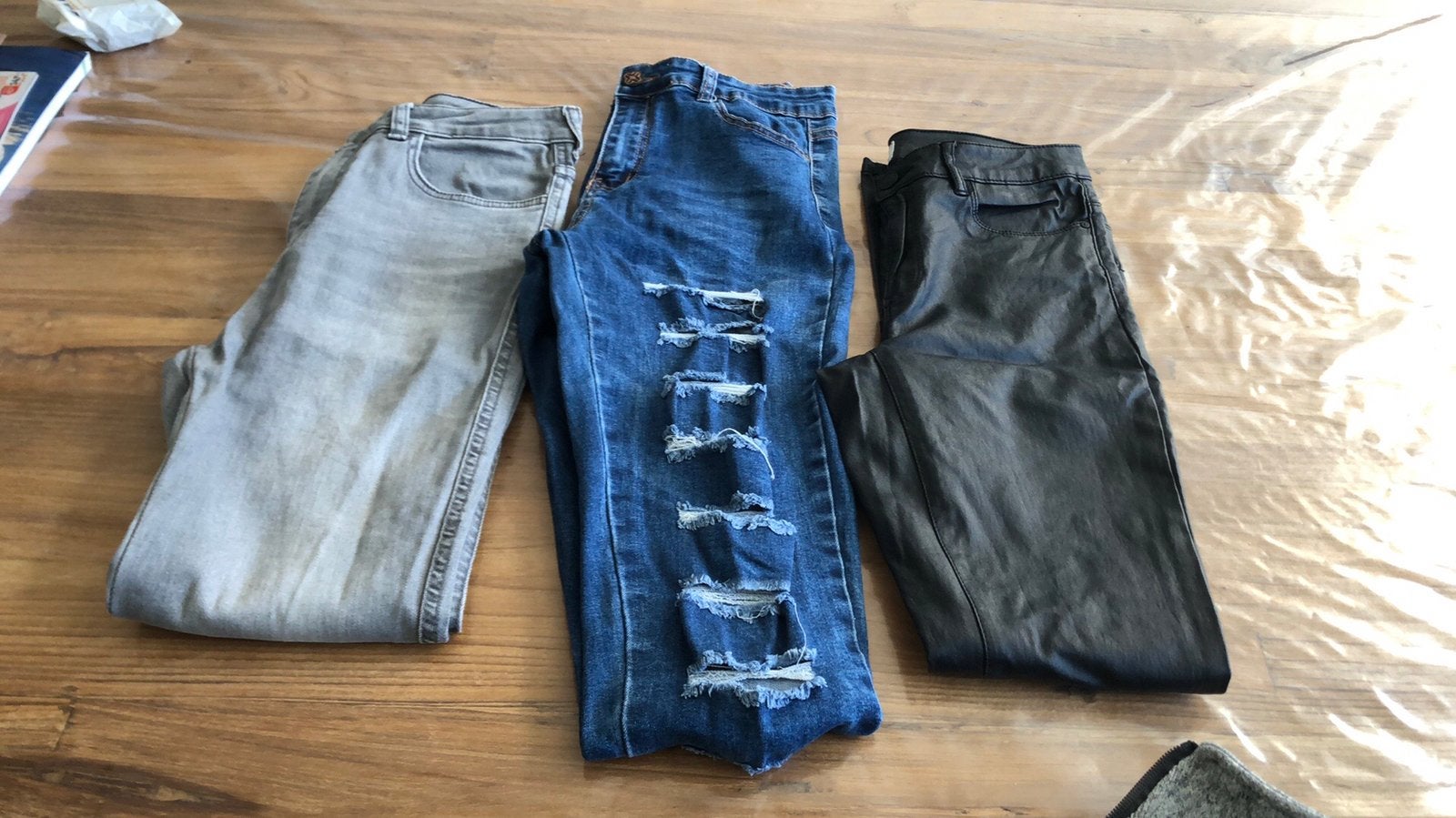 3 lange broeken, Maat 38/40 (M), Blauw, Ophalen of Verzenden, Lang