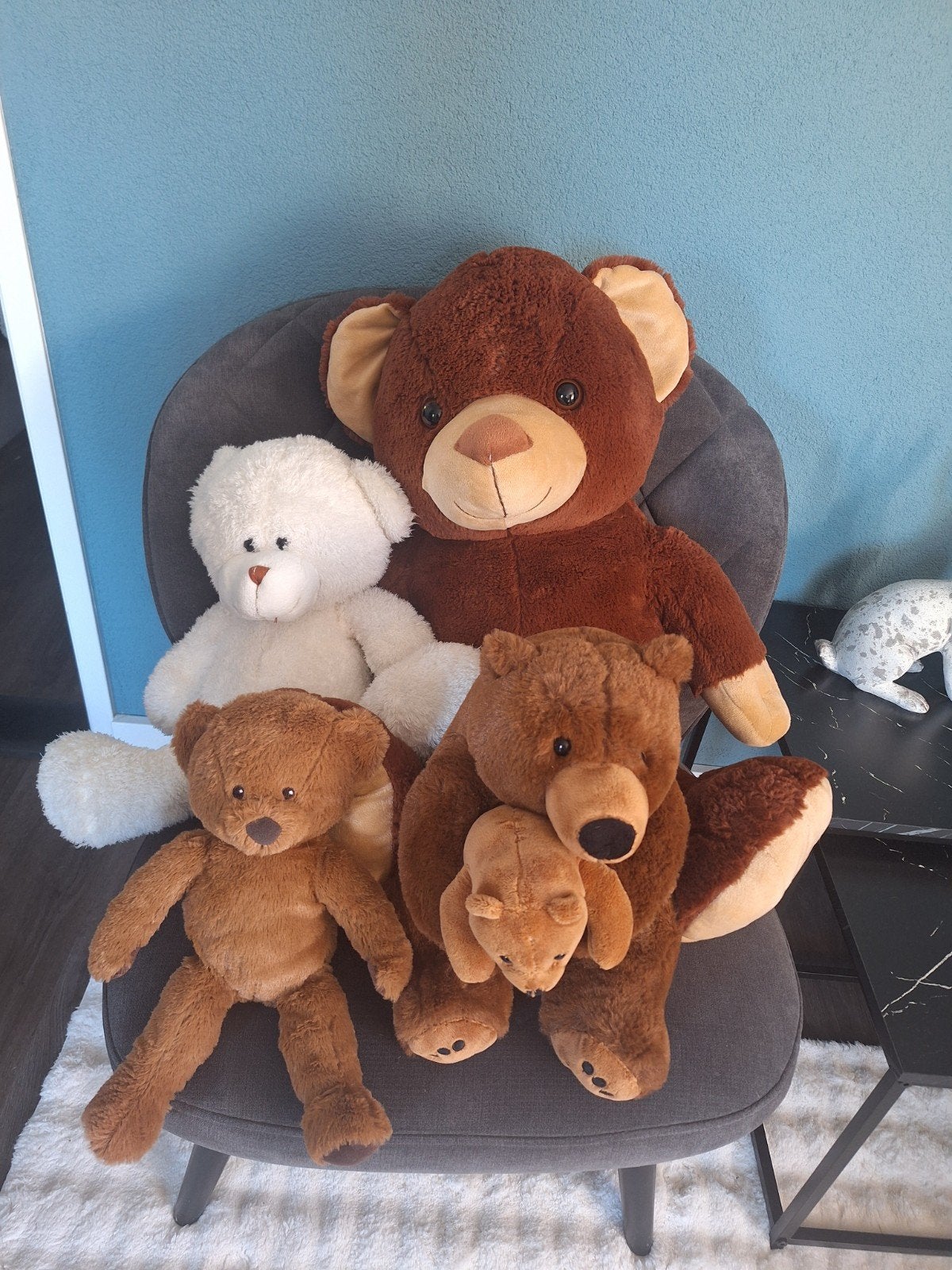 Set van 4 lieve knuffelberen, Ophalen of Verzenden, Zo goed als nieuw, Beer, Middelgroot (20 tot 80 cm)