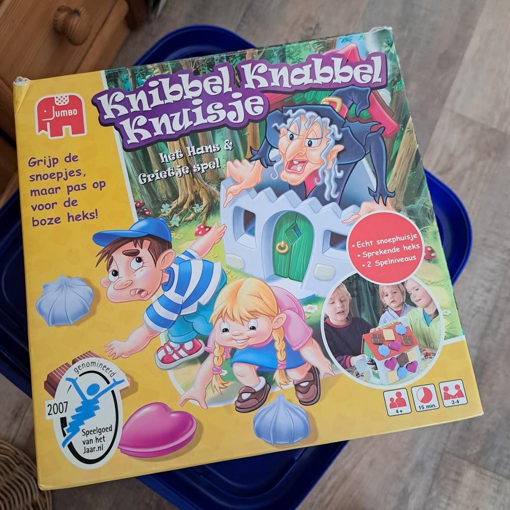 Knibbel Knabbel Huisje - Het Hans & Grietje Spel, Drie of vier spelers, Ophalen, Gebruikt, Jumbo