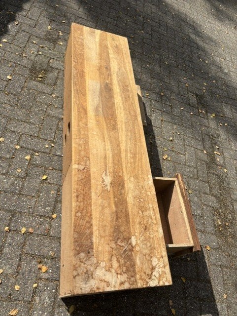 tv meubel, Ophalen, Gebruikt, Teakhout, Minder dan 100 cm