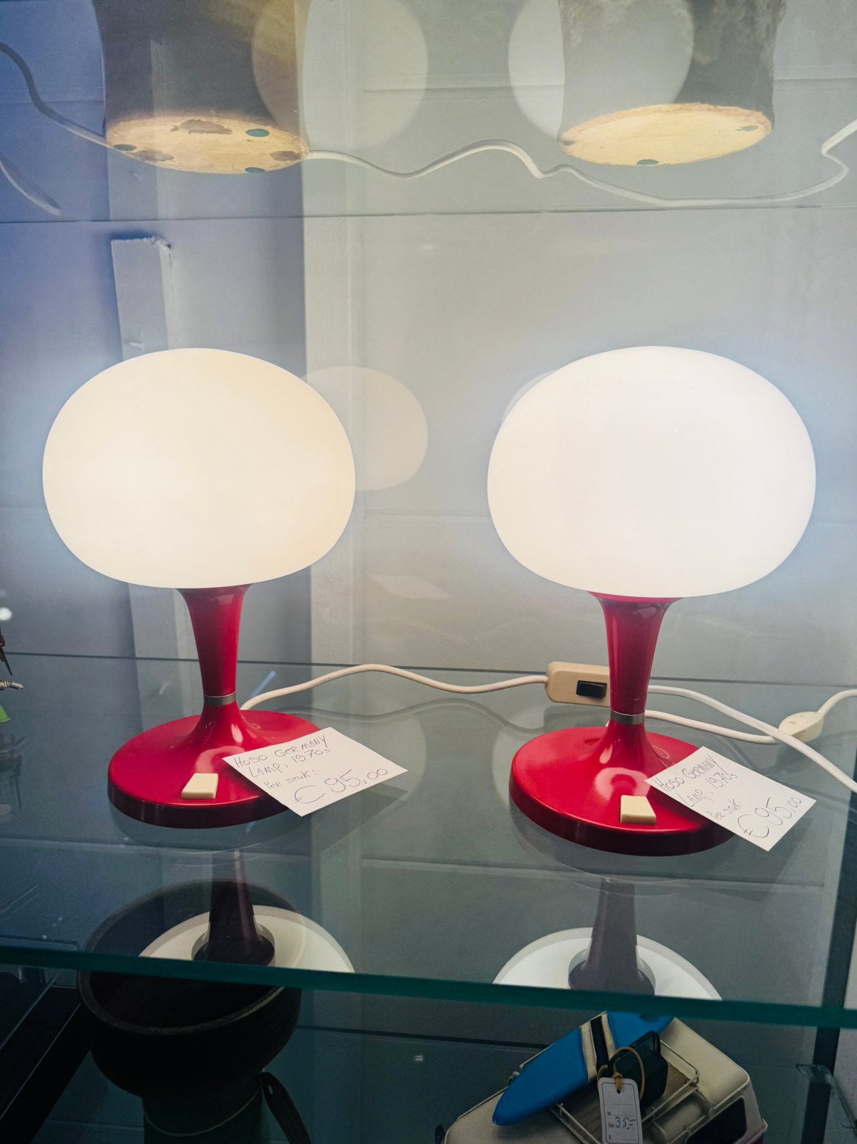 Vintage Hoso Germany tafellampen mushroom lampen, Ophalen of Verzenden, A, A, A