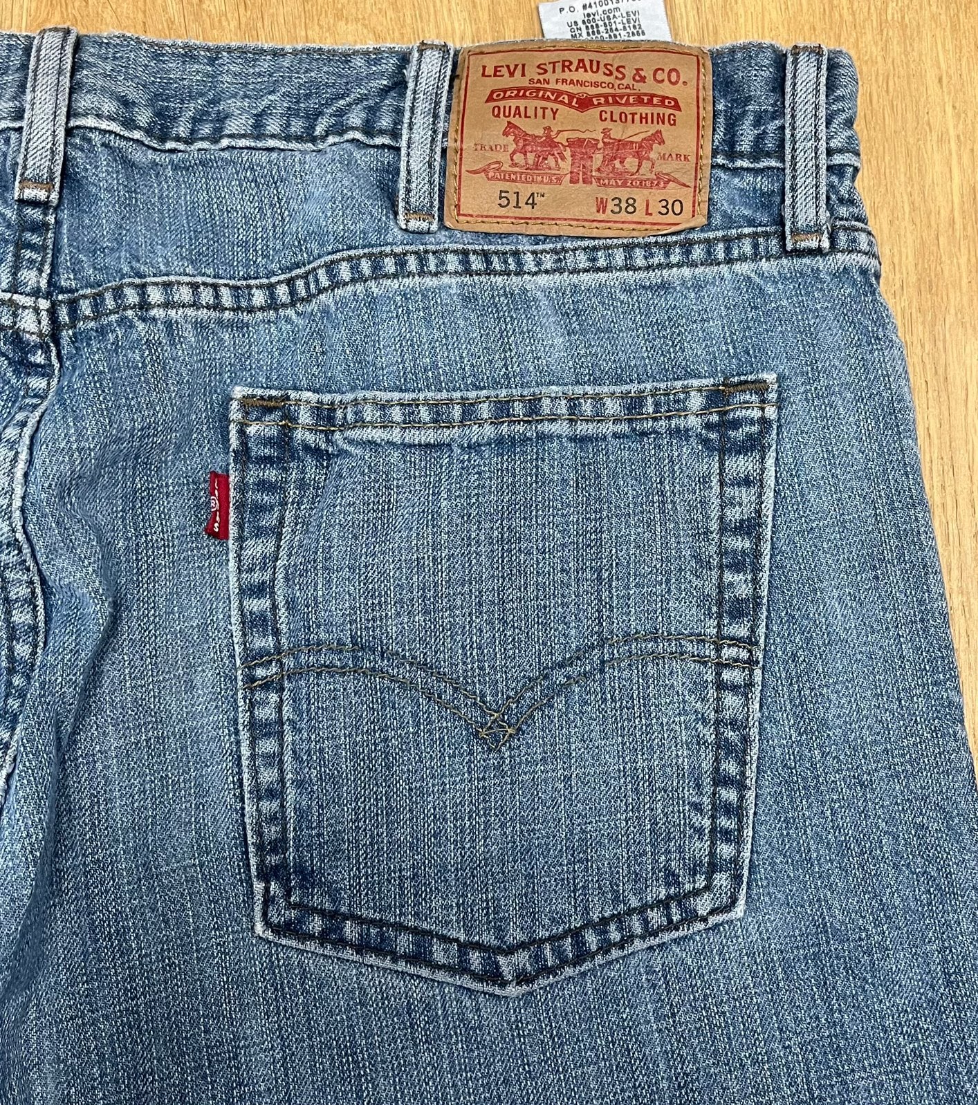 Levi’s 514 straight jeans blauw - Maat W38 L30, Ophalen of Verzenden, Zo goed als nieuw, Blauw, W36 - W38 (confectie 52/54)