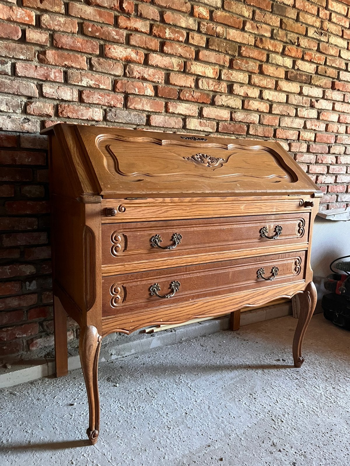 Vintage dressoir secretair, Ophalen, Zo goed als nieuw