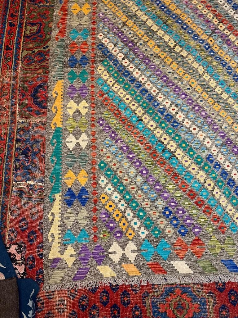Groote Kilim Hand Genopt ( Big Gelim Rug ) 293 x 204 cm, Overige kleuren, Wol, 200 cm of meer, Ophalen of Verzenden