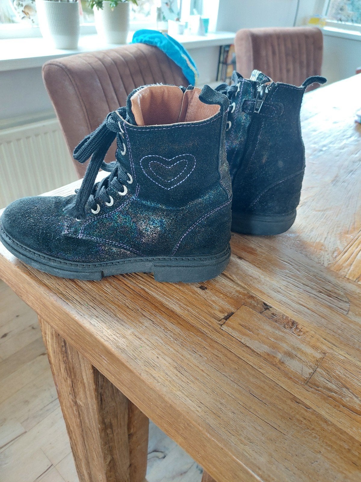 meisjes schoenen winter laarsjes Develab glitter, Ophalen of Verzenden, Zo goed als nieuw, Meisje, Schoenen