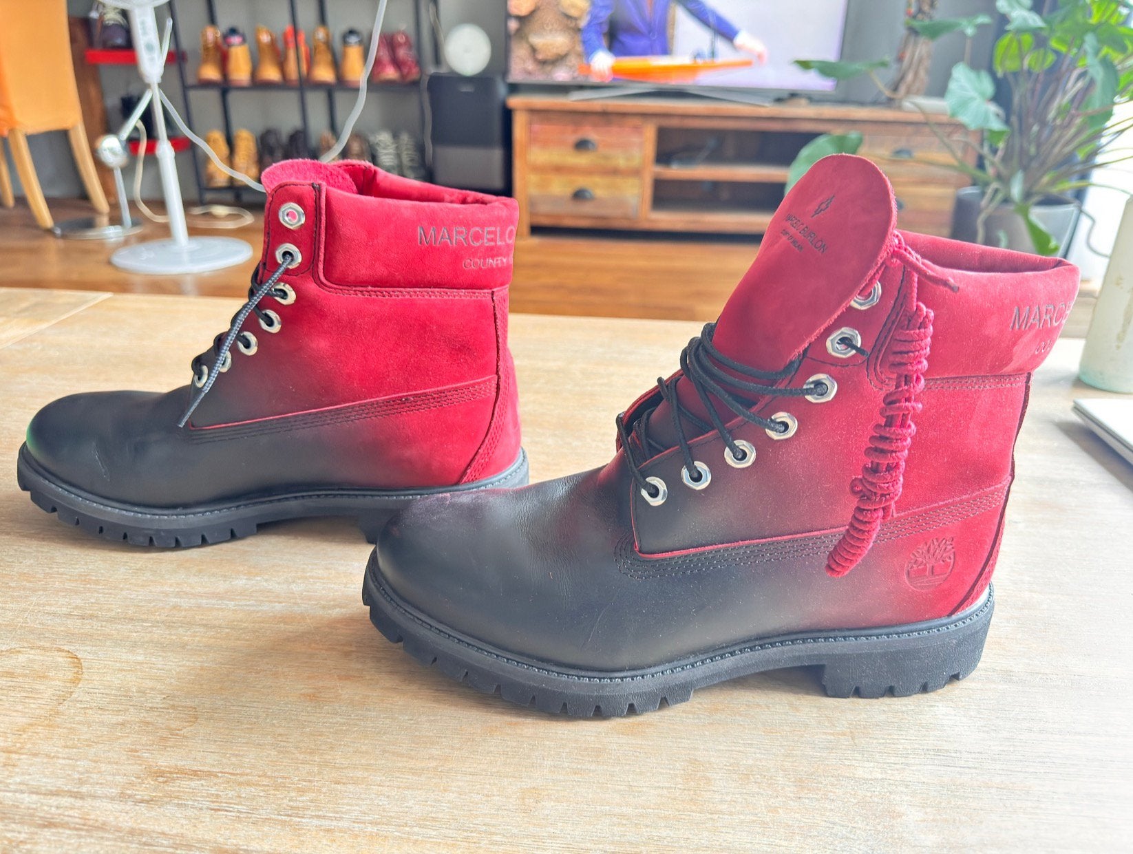 Timberland x Marcelo Burlon - Ruby Dip-Dyed Sample model 43, Zwart, Boots, Nieuw, Ophalen of Verzenden