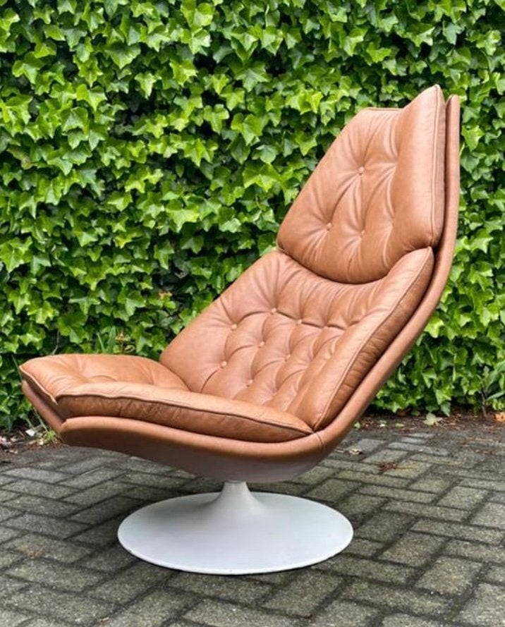 Artifort F588 Geoffrey Harcourt, draaibaar fauteuil, Huis en Inrichting, Fauteuils, Ophalen, Zo goed als nieuw, F588, 75 tot 100 cm