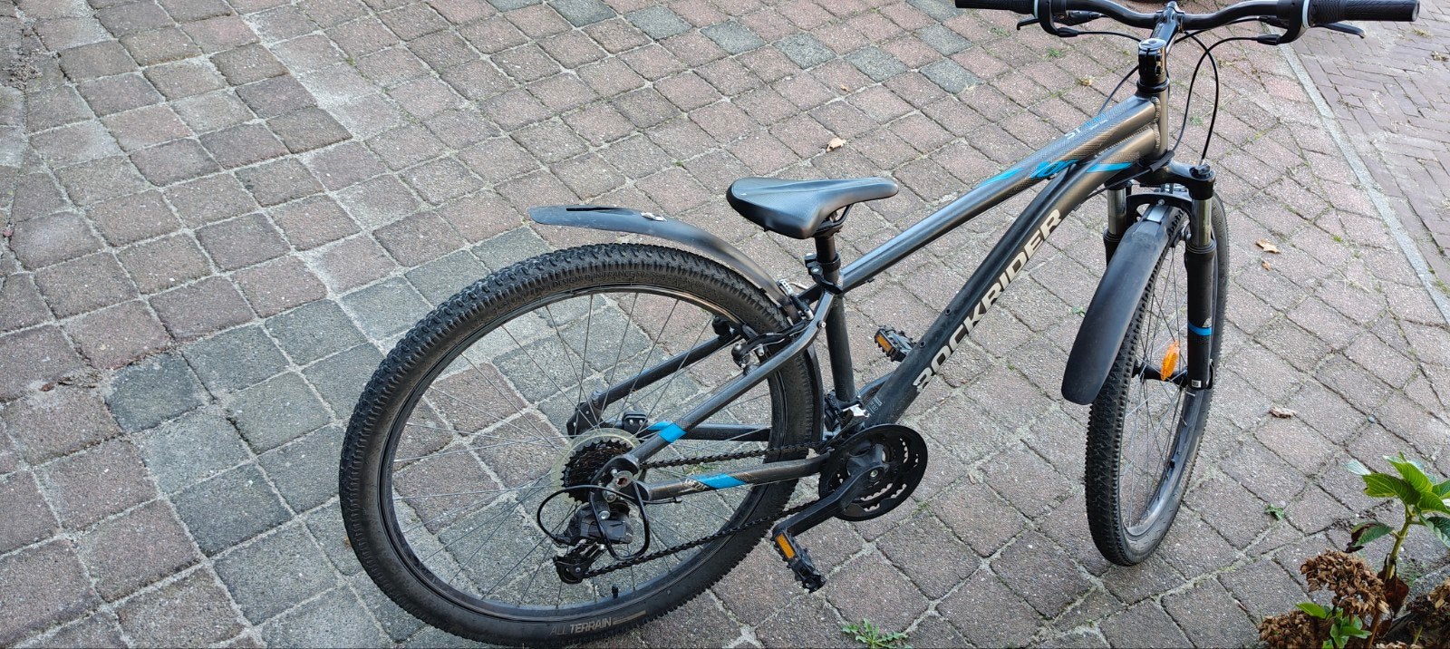 Rockrider ST100 Mountainbike grijs blauw, Hardtail, 49 tot 53 cm, Zo goed als nieuw, Ophalen