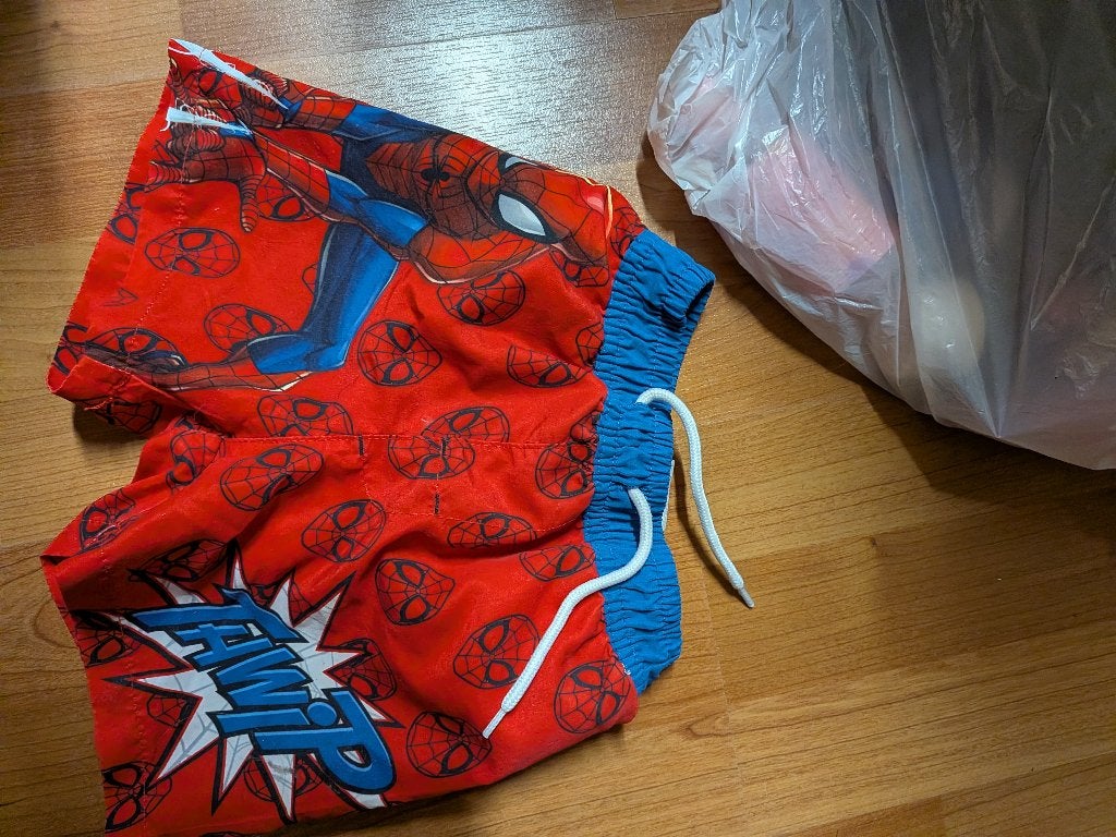 zwembroek spiderman maat 92, Ophalen of Verzenden, Zo goed als nieuw, Zwembroek, Jongen