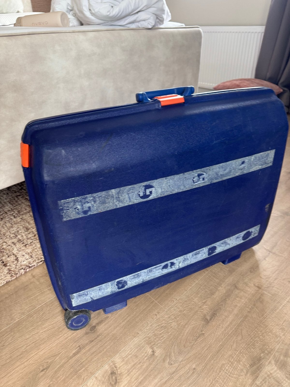 Samsonite Koffer - Blauw, Stevig en Ruim, Ophalen, Gebruikt, 20 tot 30 cm, Blauw