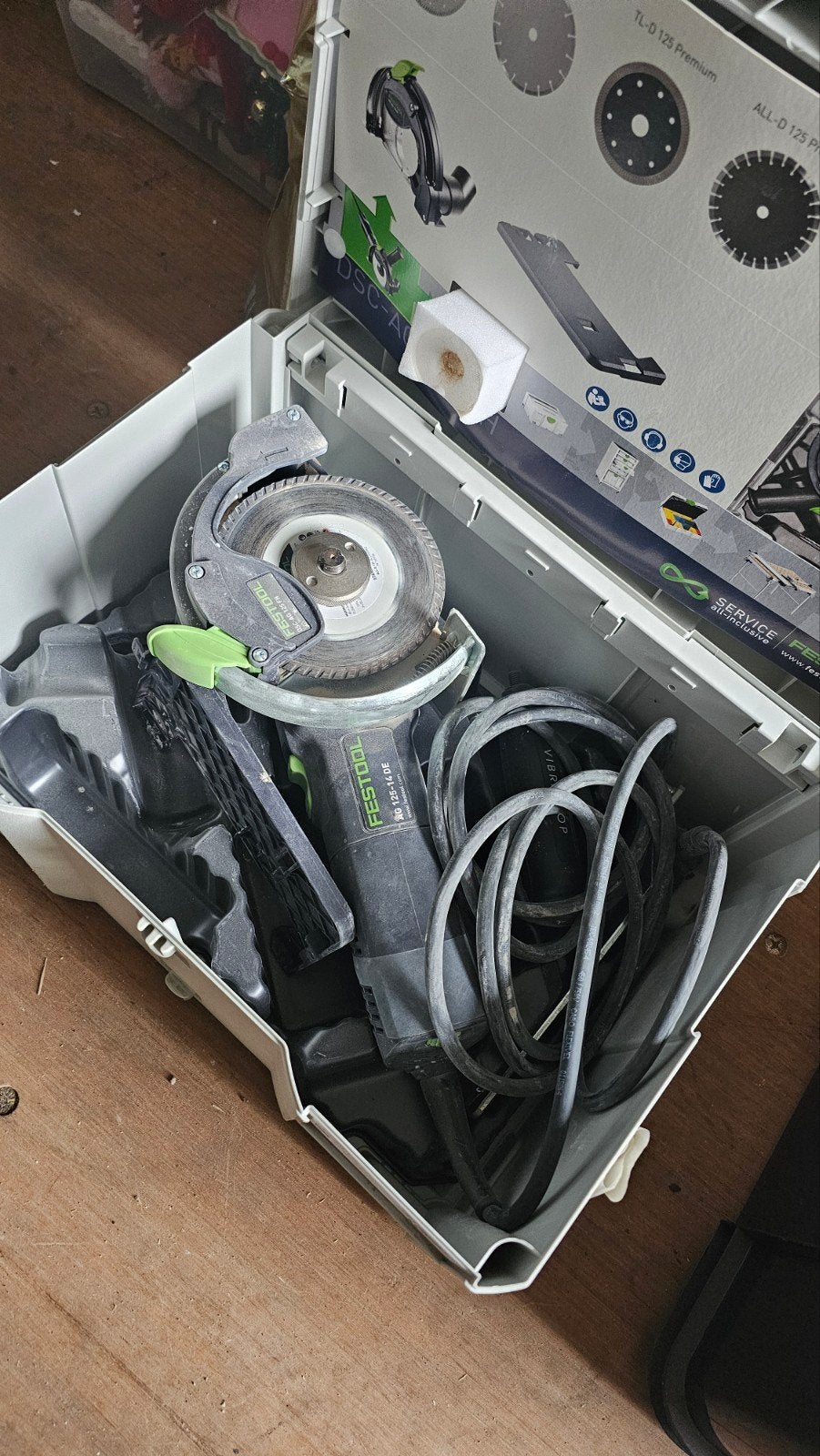 Festool DSC-AG 125 FH-Plus Haakse handslijpmachine 1400W, Ophalen, Gebruikt, 1000 watt of meer, Haakse handslijpmachine