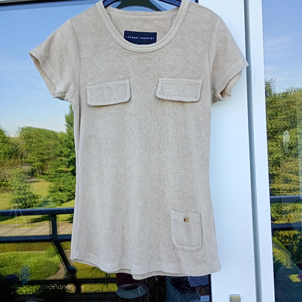 Laundry Industry badstof shirt maat S, Beige, Ophalen of Verzenden, Korte mouw, Laundry industry