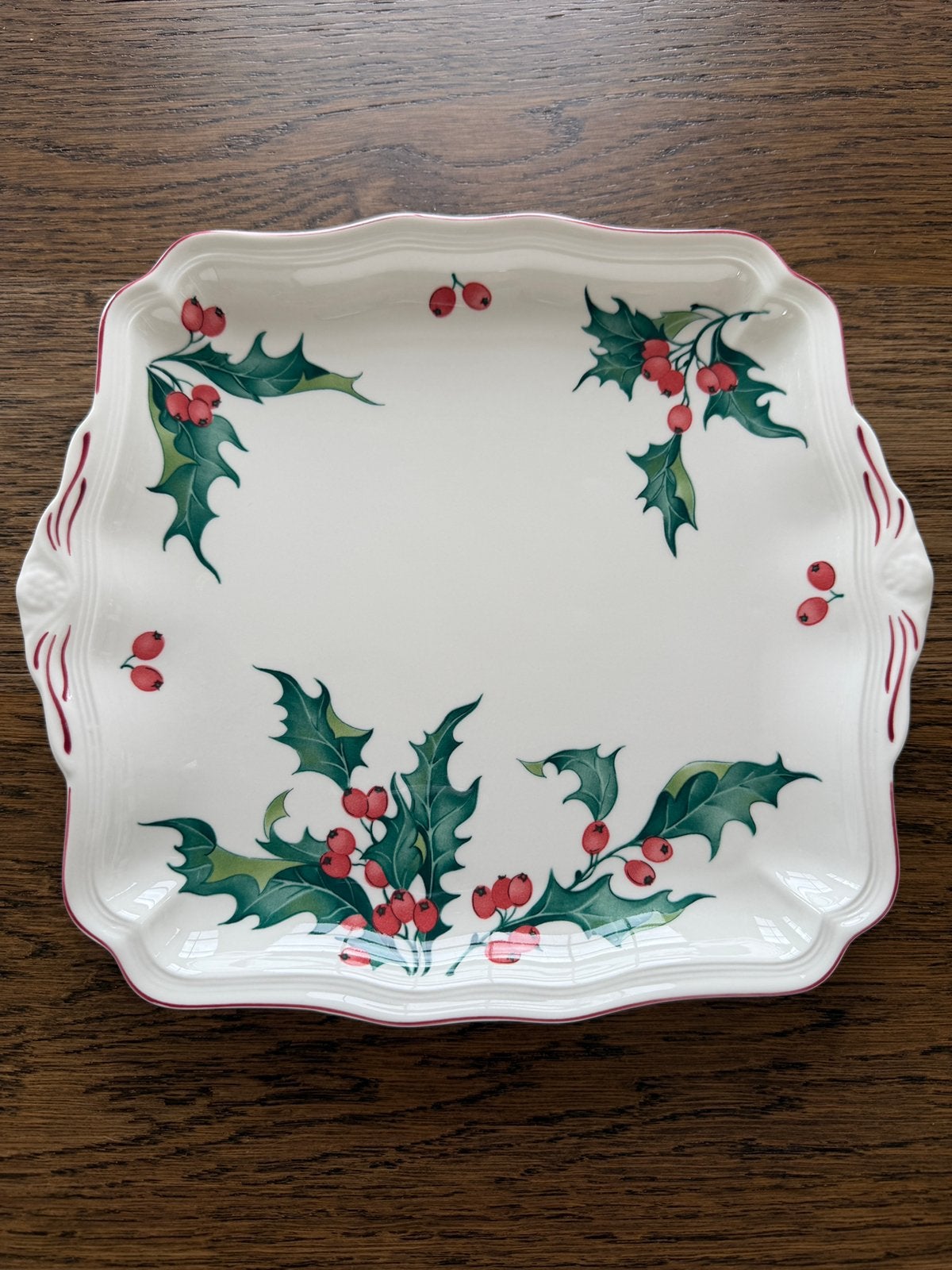 Villeroy & Boch Holly Vierkante borden Christmas, Ophalen of Verzenden