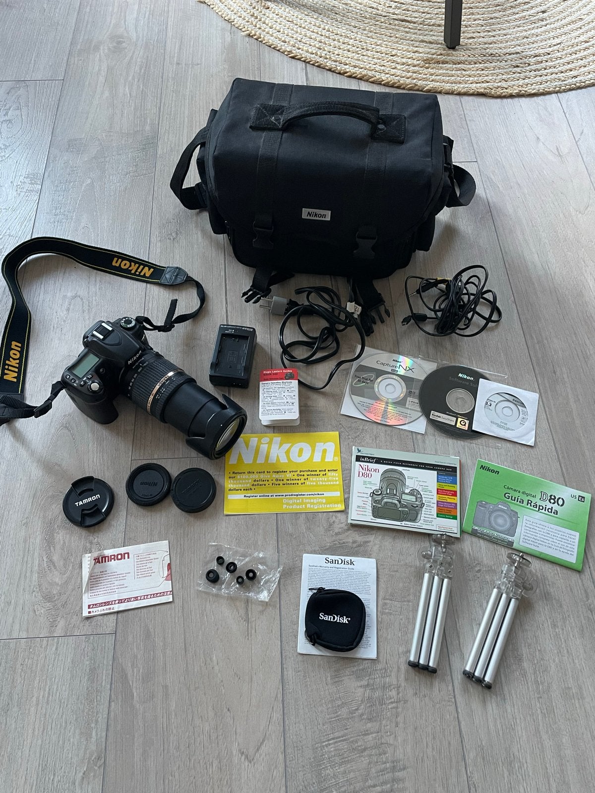 Nikon D80 spiegelreflexcamera met Tamron 18-270mm lens, Ingebouwde flitser, Spiegelreflex, Ophalen of Verzenden, Zo goed als nieuw
