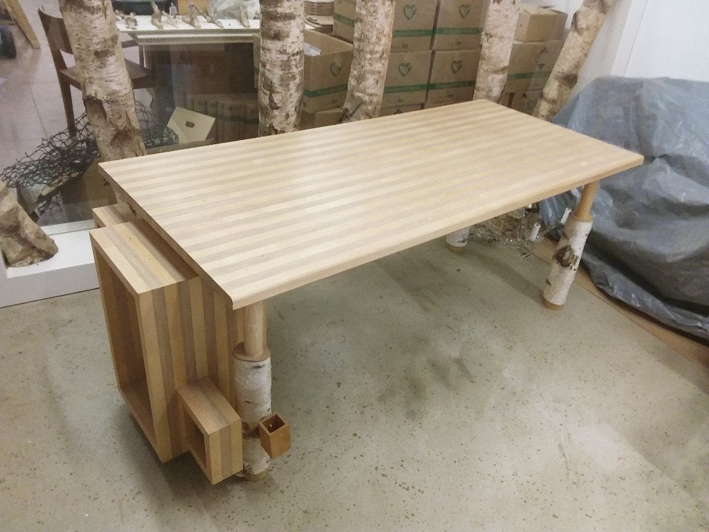 De Berkenhouten Tafel, Ophalen, Nieuw, 50 tot 100 cm, Vijf personen of meer