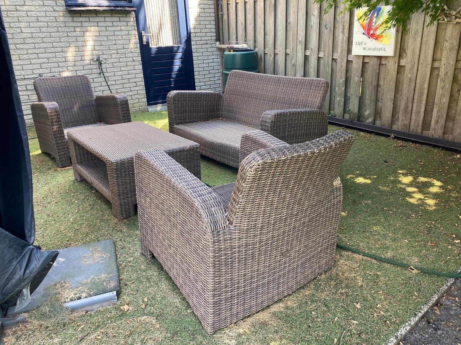 XL Belagio Loungeset - Comfortabel en Ruim, Tuin en Terras, Ophalen, 4 zitplaatsen, Gebruikt, Loungeset