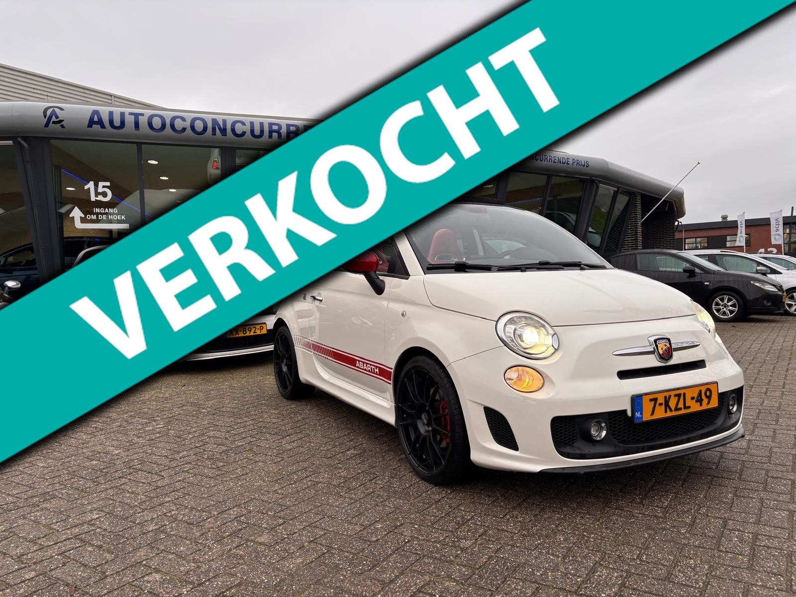 Fiat 500 C 1.4-16V Abarth, Cabrio Automaat, Leder, Carplay I, Auto's, Euro 5, 15 km/l, 4 cilinders, Cabriolet