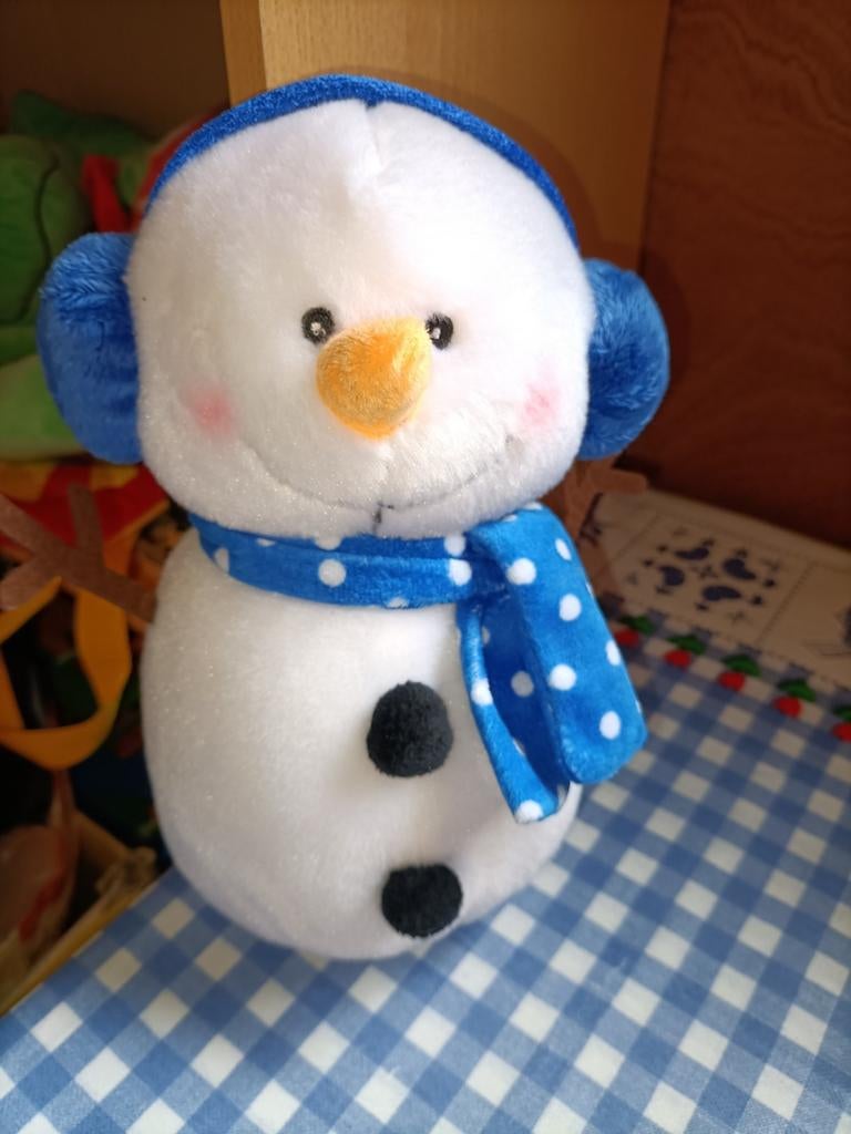 Sneeuwpop knuffel Tendertoys 24 cm groot, Kinderen en Baby's, Ophalen of Verzenden, Zo goed als nieuw, Overige typen