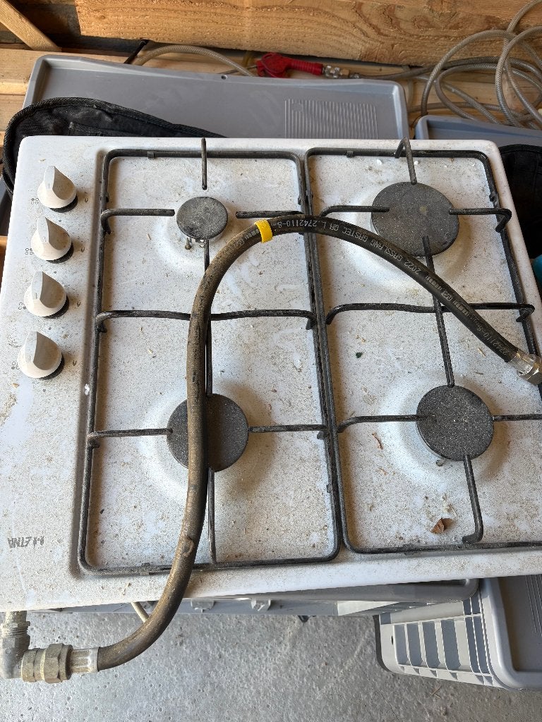 Gas kookplaat met 4 pitten, Ophalen, Gebruikt, 4 kookzones, Gas
