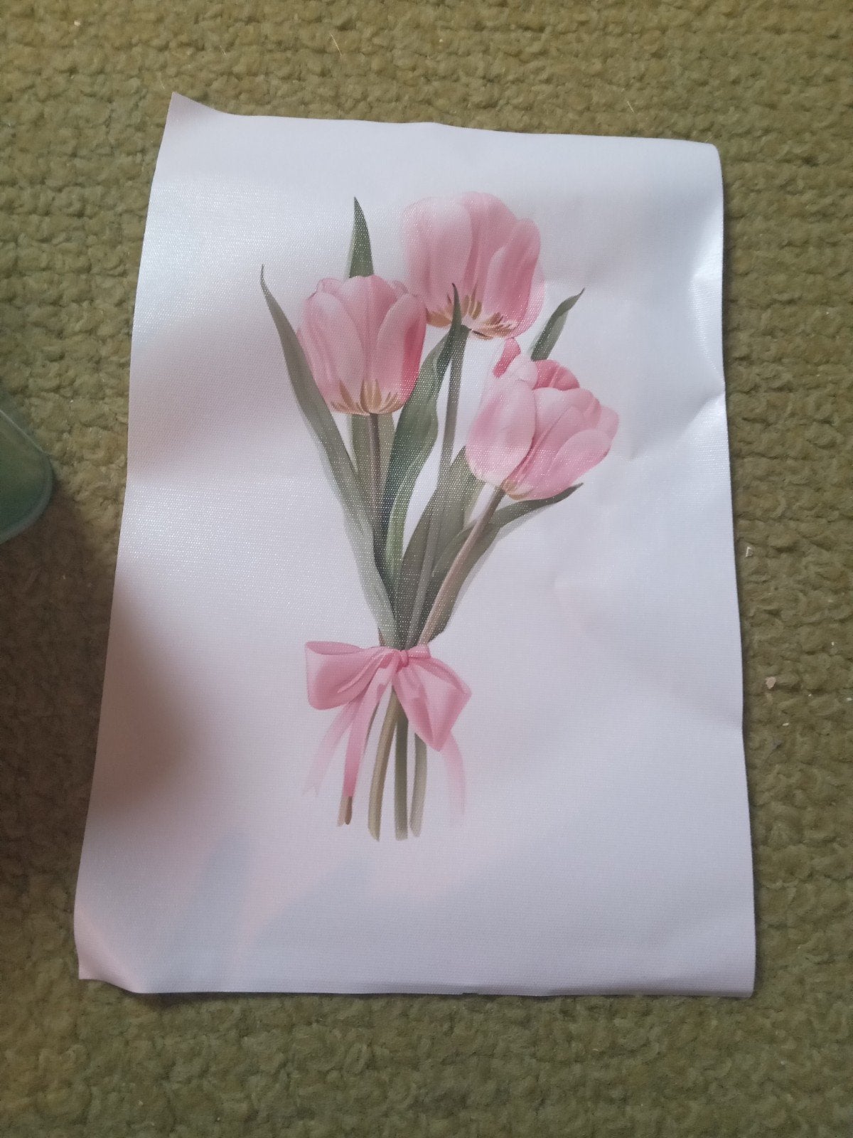 Roze Tulpen Boeket Decoratie Print, Ophalen, Nieuw, Roze, Modern