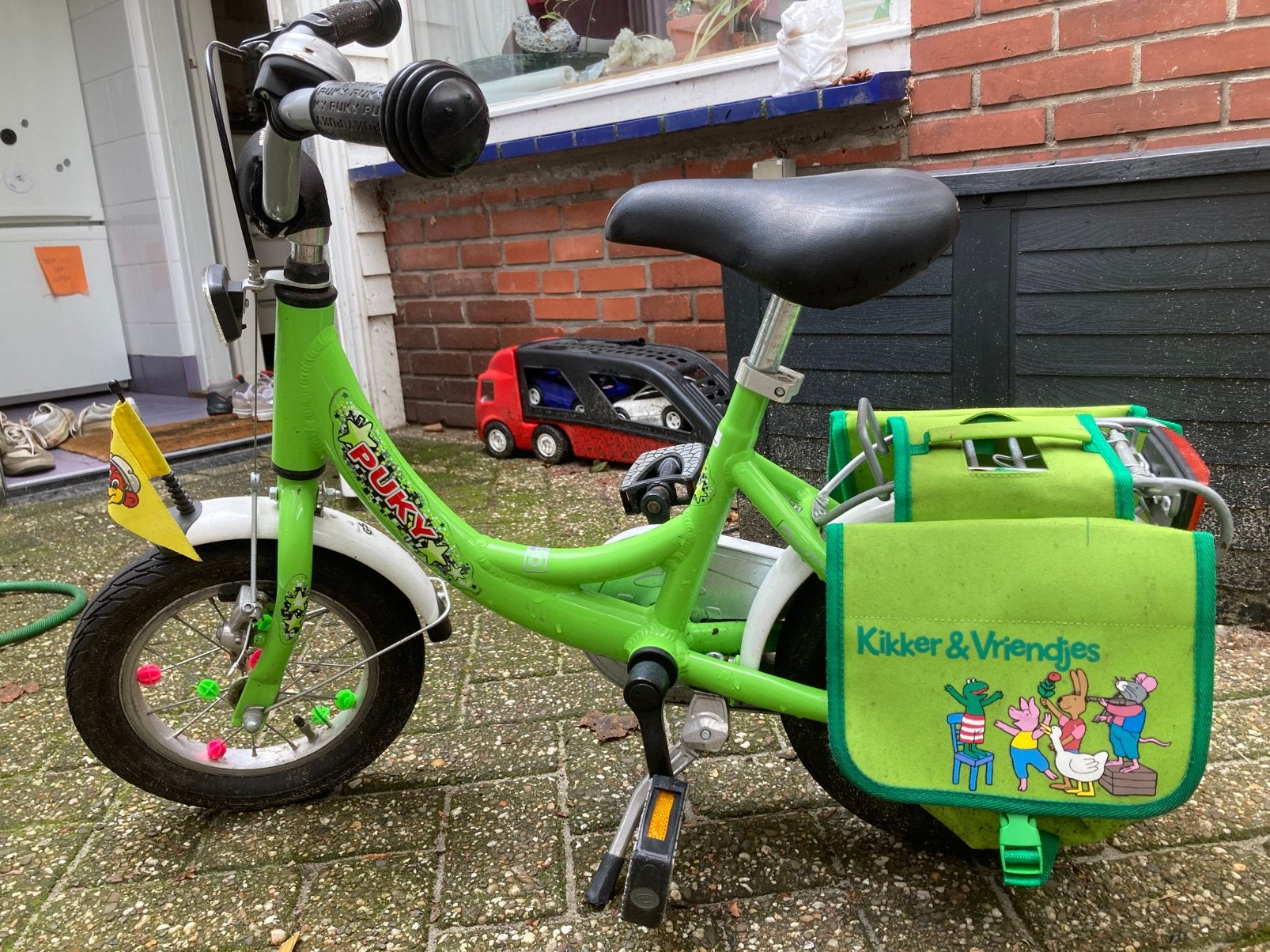 Leuk groen kinderfietsje van Puky., Ophalen, Gebruikt, Velgrem, Minder dan 16 inch