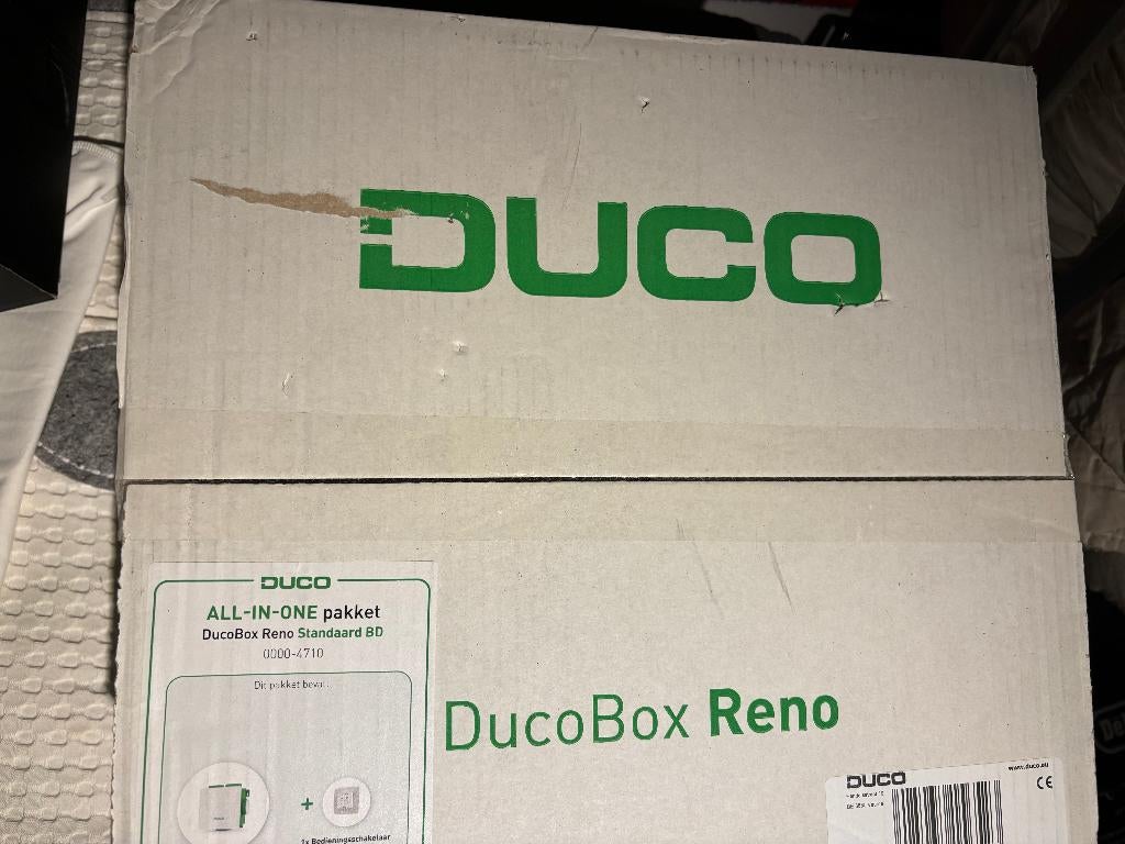 TK DucoBox Reno + RF/BAT NIEUW, Doe-het-zelf en Verbouw, Ventilatie en Afzuiging, Ophalen, Nieuw, Ventilator en Afzuiger
