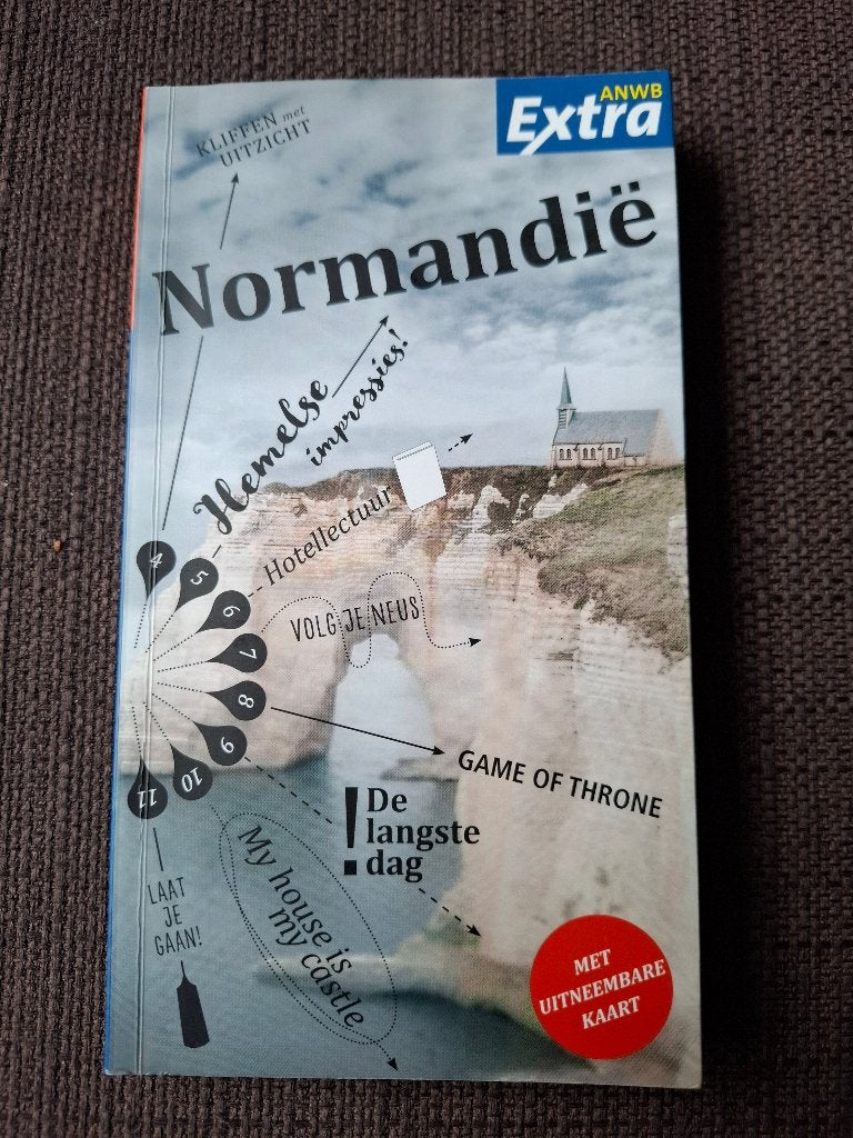 ANWB reisgids Normandië + kaart, Gelezen, Europa, Ophalen of Verzenden, Reisgids of -boek