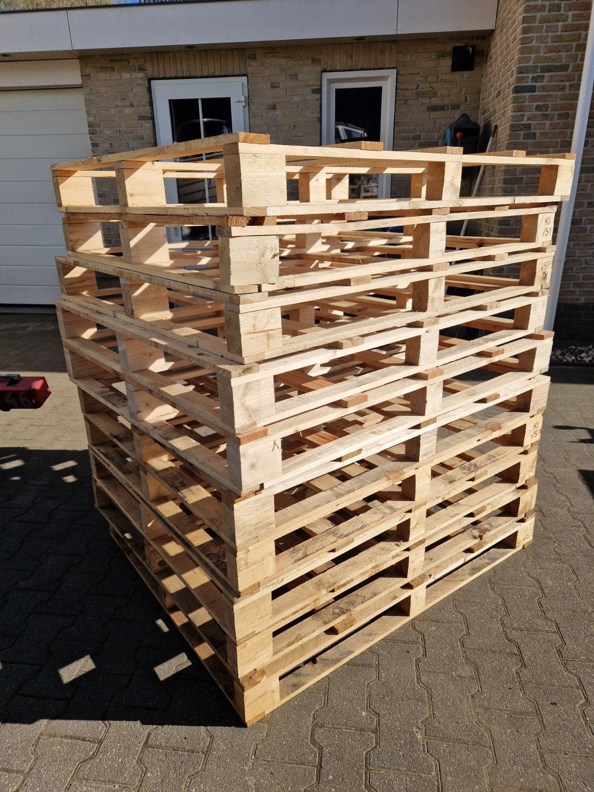 10 x houten pallet, Ophalen, Gebruikt, Minder dan 25 mm, Overige typen
