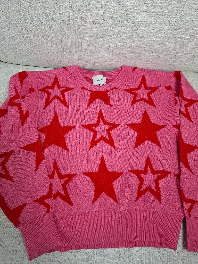 Shoeby roze trui met ster meisjes maat 146, Gebruikt, Meisje, Trui of Vest, Ophalen of Verzenden